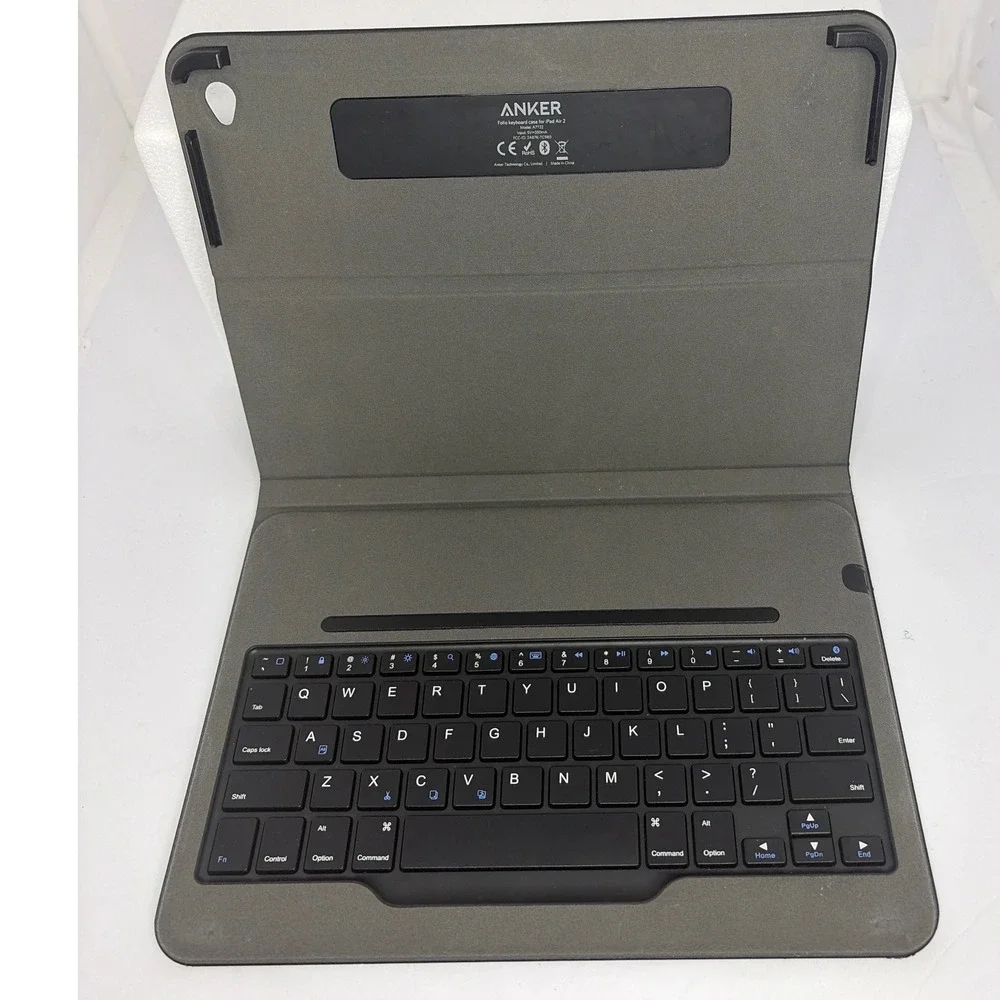 Anker Folio Keyboard Case for‎ iPad Air 2 Black Bluetooth Model A7722 9.5 inch